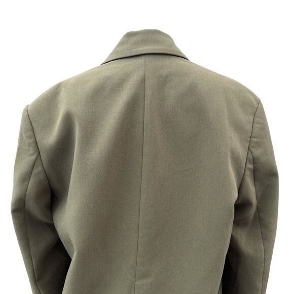 ZARA Womens Blazer Jacket Double-Breasted Oversize Pockets Long‎ Sleeve Khaki XS - Picture 16 of 16